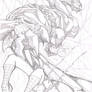 veno_vs_spidey_pinup...pencil