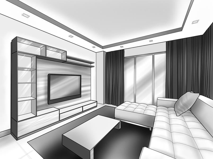 My 2D interior drawing... by Yuriko-Kawasaki on DeviantArt