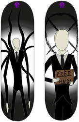 Slenderman skateboard design