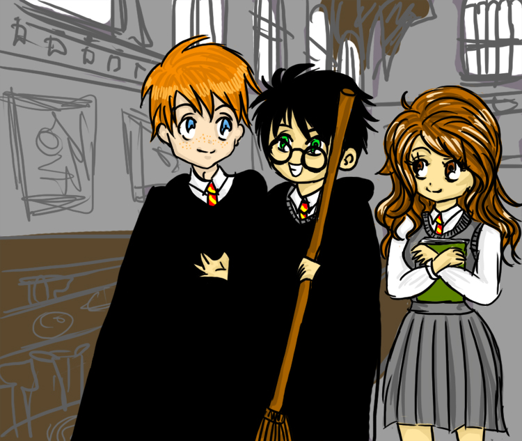 Ron, Harry, Hermione