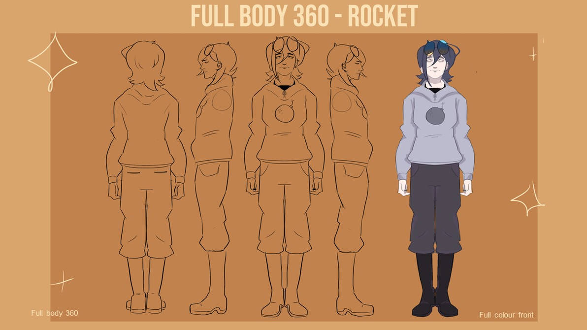 Character Concept: Rocket turnaround by av3rnus on DeviantArt