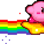 Kirby on a Warp Star gif