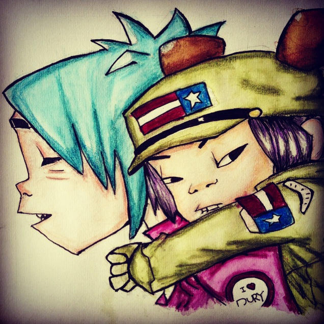 2D and Noodle - Gorillaz by AmbersArts 2D and Noodle - Gorillaz by AmbersArts