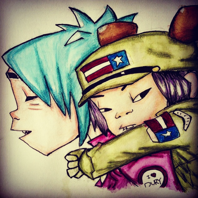 2D and Noodle - Gorillaz by AmbersArts 2D and Noodle - Gorillaz by AmbersArts