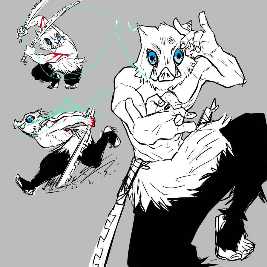 All Inosuke Moves Inosuke poses by DARDO31 on DeviantArt