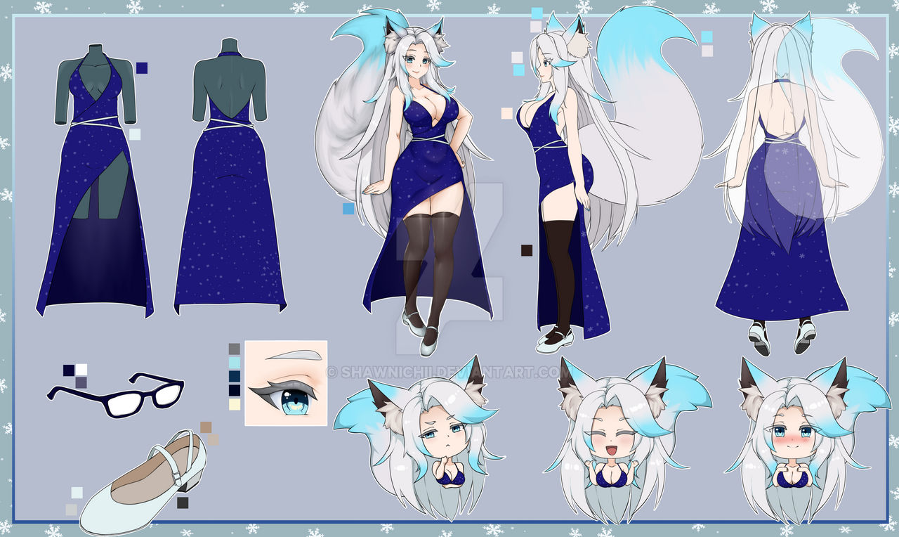 Reference sheet commission by Shawnichii on DeviantArt