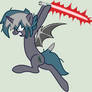 Mean Lightsaber Batpony