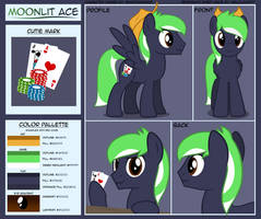 (My OC) Moonlit Ace Reference Sheet