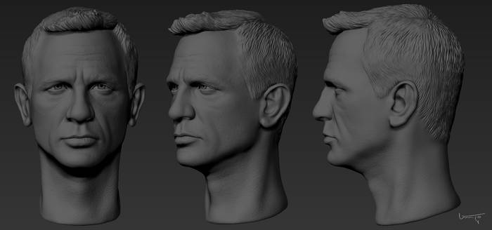 Daniel Craig 1/6 head sculpt -FINISHED-