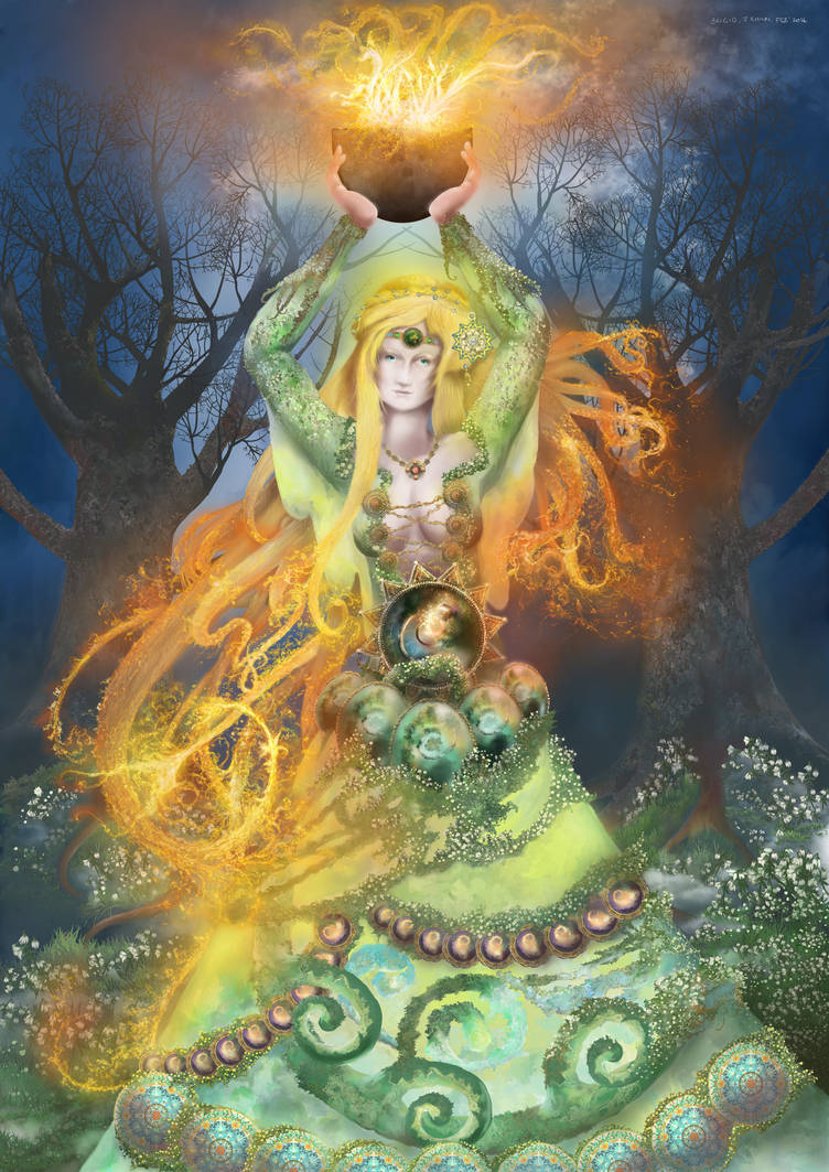 Brigid Goddess Illustration By Jshinncreative On Deviantart