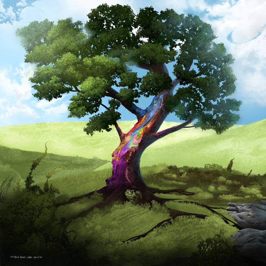 Rainbow-tree by Jshinncreative on DeviantArt