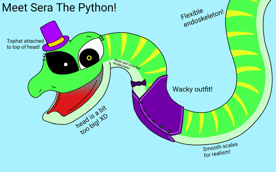 Python Fanf Script Meet Sera The Python (FNAF OC)! by TheoTheFurryPython on DeviantArt