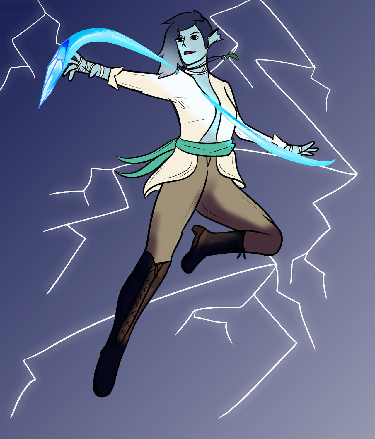 Brook Using Ice Sword Brook - Ice Knife by loiswolf on DeviantArt