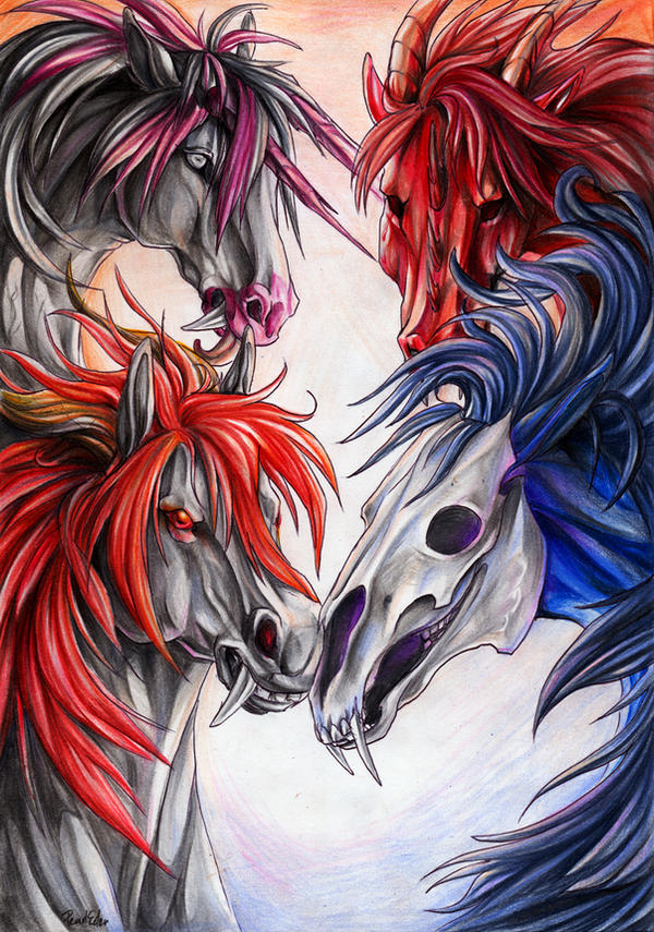 The Four Horses by Exileden