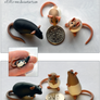 Set of 3 Dime Rats ~ SailorUsagiChan Commission