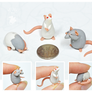 Set Of 3 Dime Rats ~ Tirramirr Commission