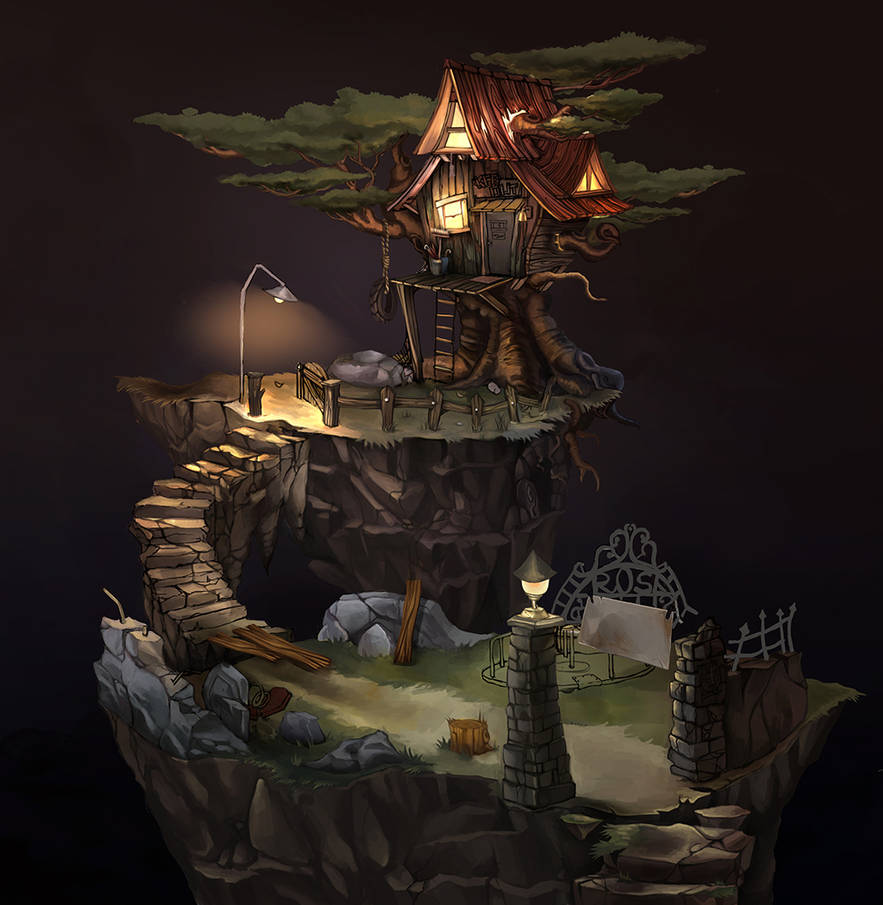 Spooky Treehouse Spooky Treehouse by JuneNguyenArt on DeviantArt