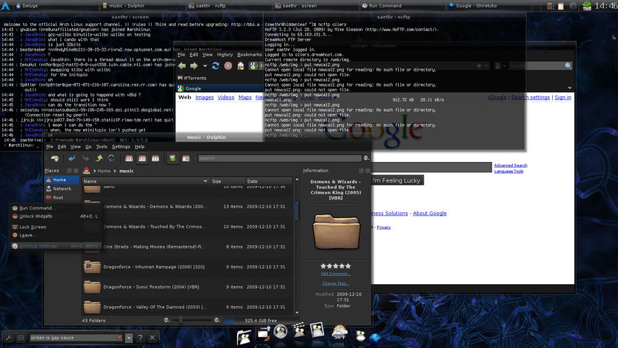 arch linux screenshot 3 by saethr on DeviantArt
