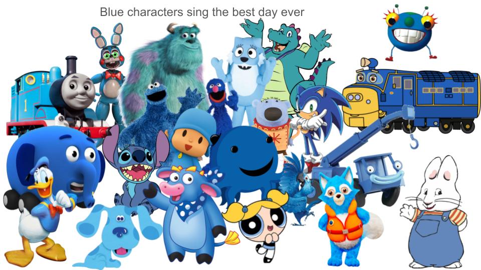 Blue Characters Sing Best Day Ever