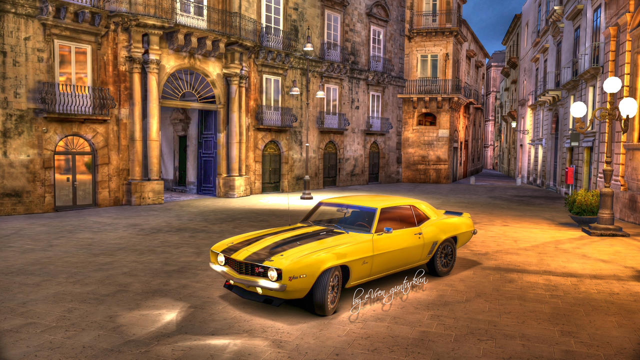 69 Yellow  Camaro HDR