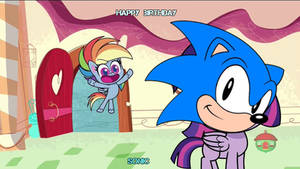 Happy Birthday  Sonic from rainbow dash