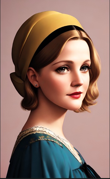 Drew Barrymore Vermeer Style 1