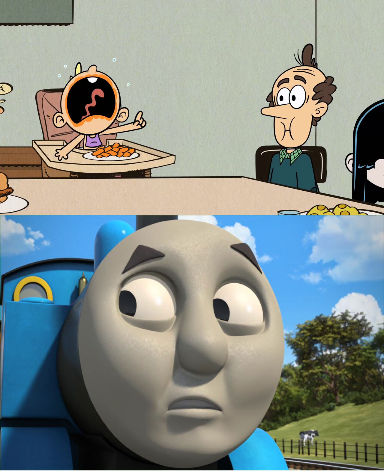 Thomas is tired of Lily Loud crying by Jack1set2 on DeviantArt