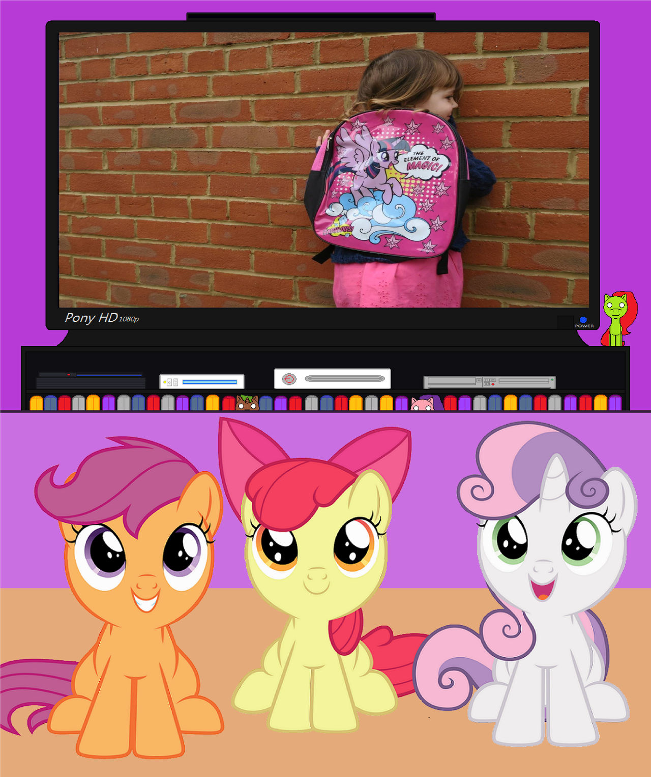 CMC Watching MLP Backpack V2 by Jack1set2 on DeviantArt