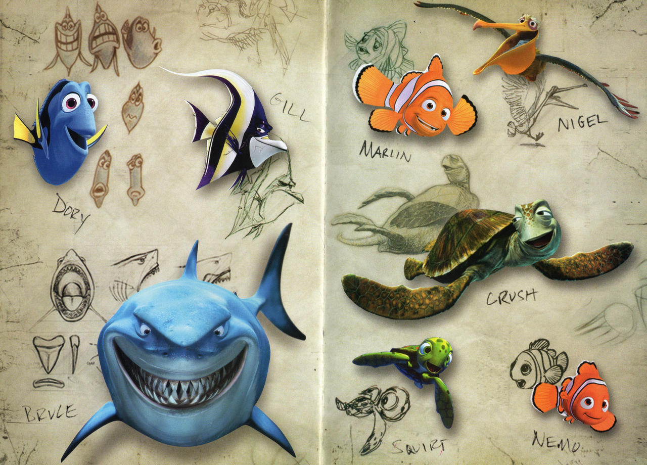 Nemo Characters Chart Finding Nemo Characters by Jack1set2 on DeviantArt