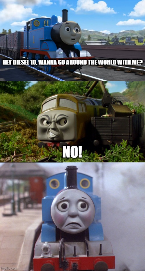 Diesel 10 says no to Thomas by Jack1set2 on DeviantArt