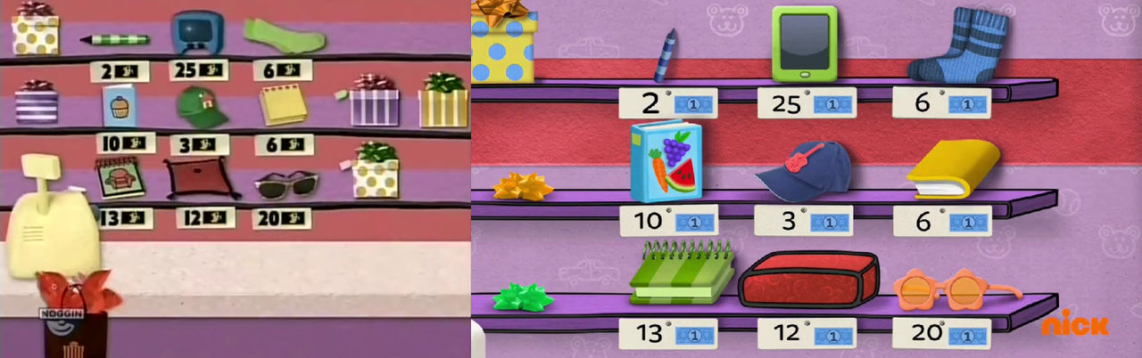 Blue's Clues Present Store Comparison by Jack1set2 on DeviantArt
