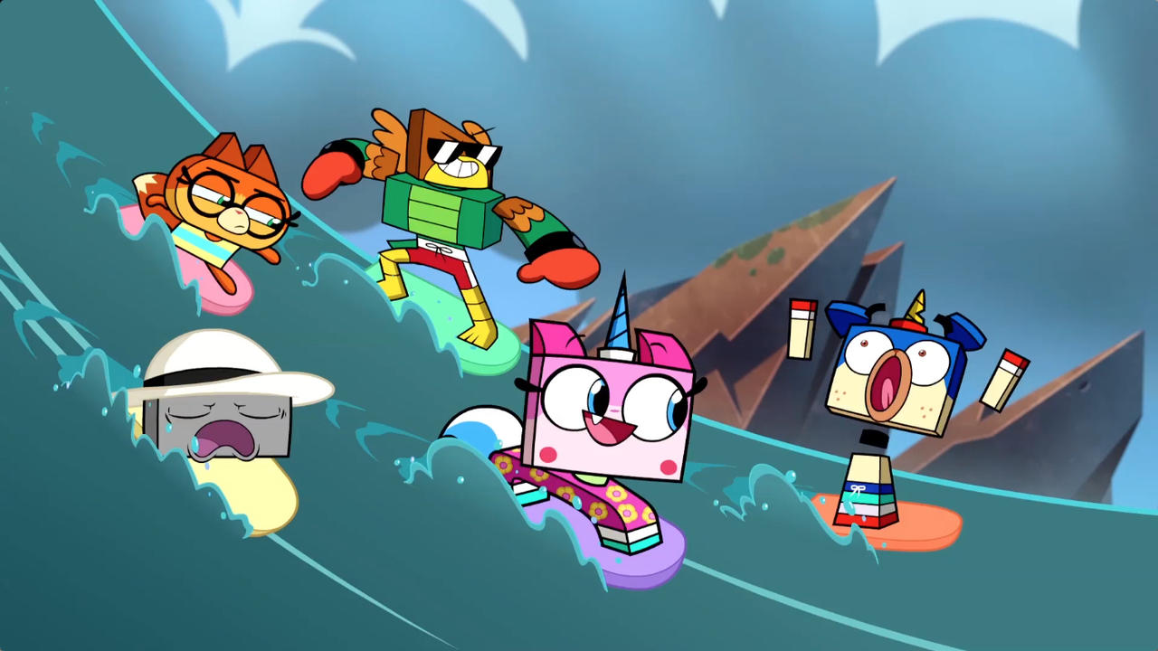 Unikitty Rocking Unikitty and her friends surfing by Jack1set2 on DeviantArt