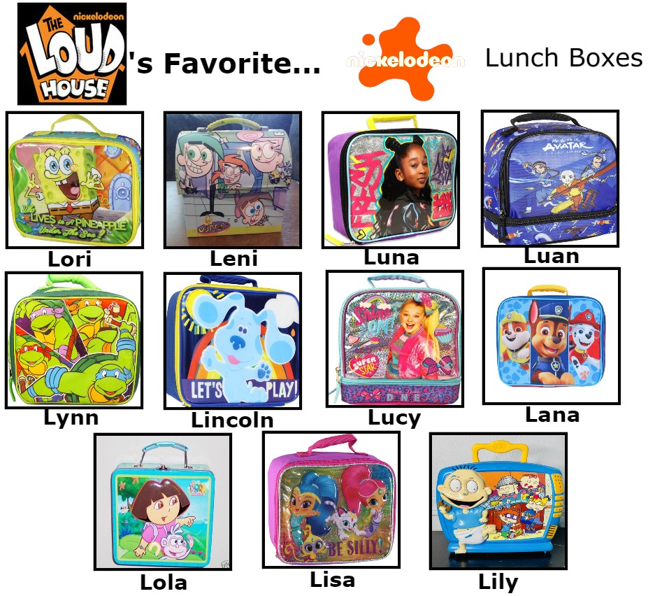 Loud House Favorite Nickelodeon Lunch Boxes by Jack1set2 on DeviantArt