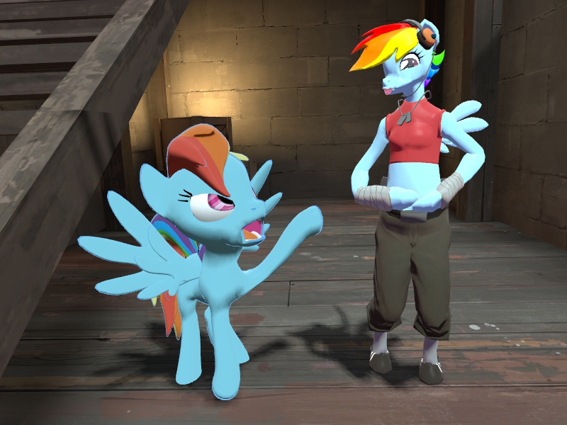 Rainbow Dash meets Rainbow Scout