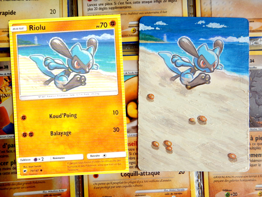 Riolu ( Pokemon Card Repaint ) by RaxaMermaid on DeviantArt