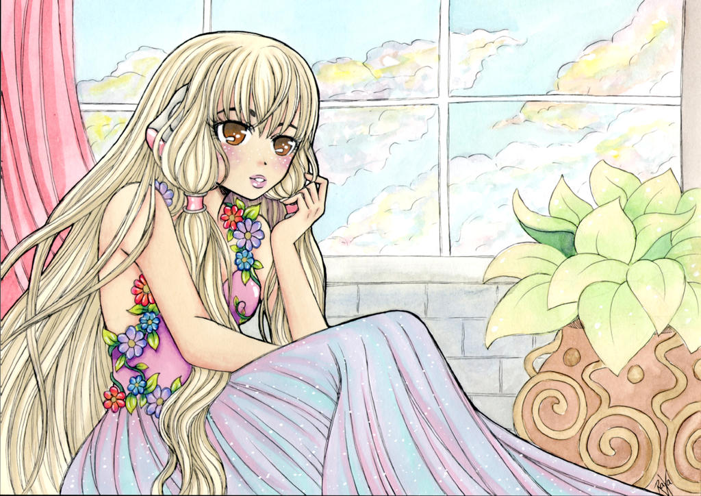 Spring Chii ( Chobits fanart ) by RaxaMermaid on DeviantArt