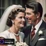 Marget thacher and Ronald Reagan getting married 