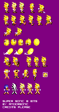 Super sonic sprites for S1SMSMD by HidroGeniuns by HidroGeniuns on  DeviantArt