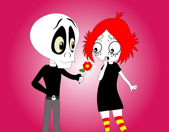 A flower to another flower - Ruby gloom x skullboy