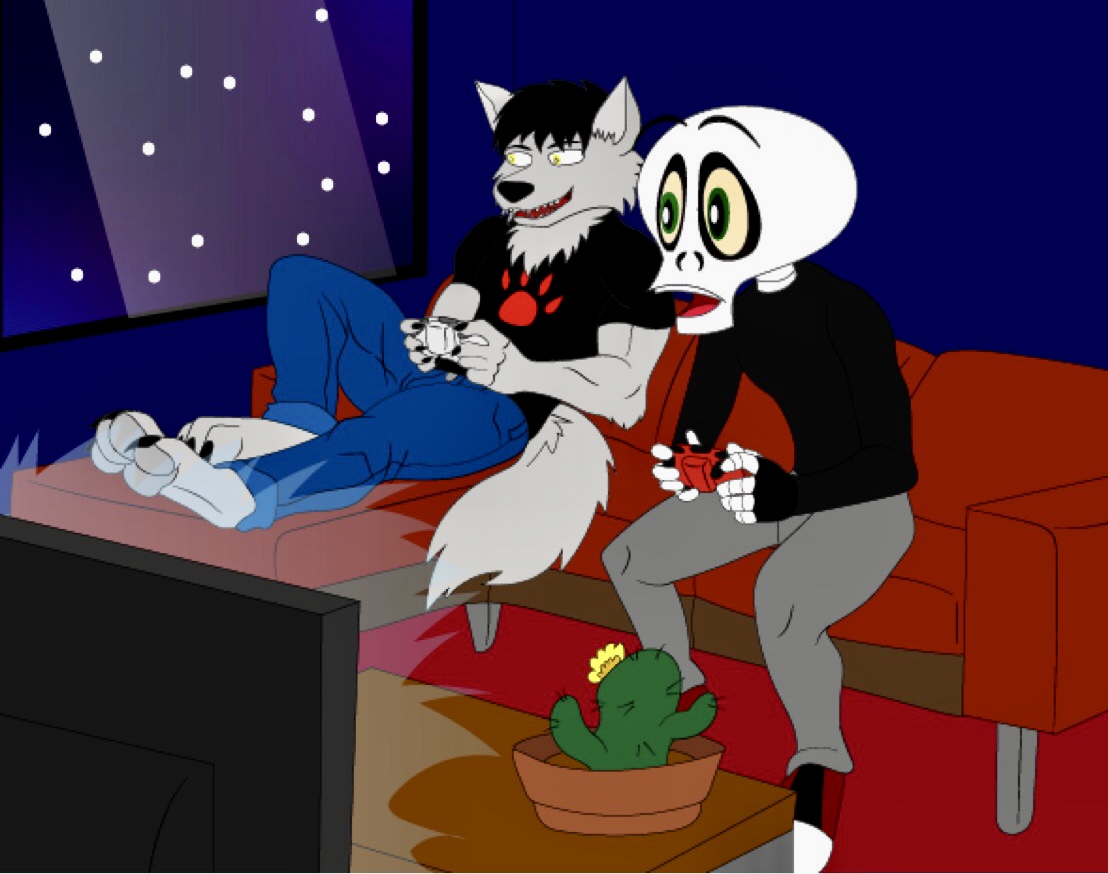 Games night - skullboy and locky wolf