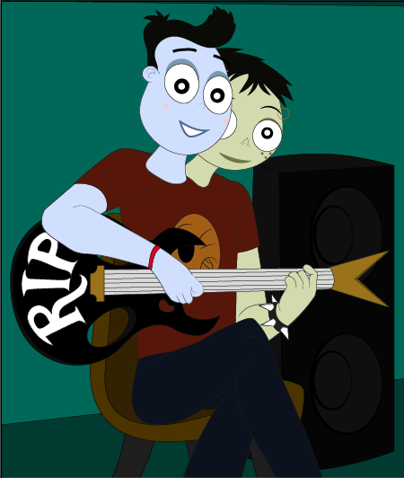 rock brothers - frank and len from ruby gloom