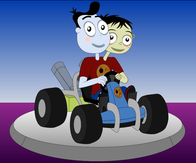 frank and len kart - ready to race