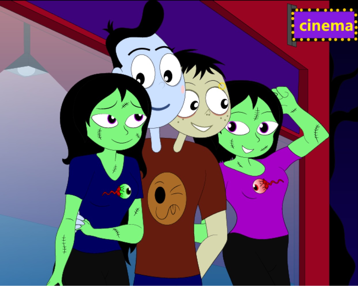 Double date - the siameses and the zombies