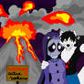volcano Eruption - misery and locky wolf