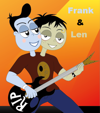 joined by the rock - frank and len from ruby gloom