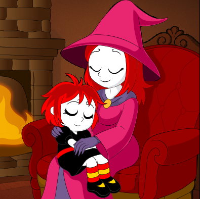 Sweet dreams , sweetie - Ruby Gloom and her mom