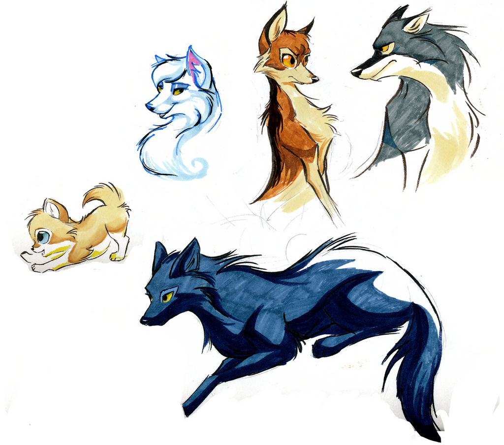 Wolf Character Designs by Bedupolker on DeviantArt