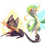 Snivy and Litten