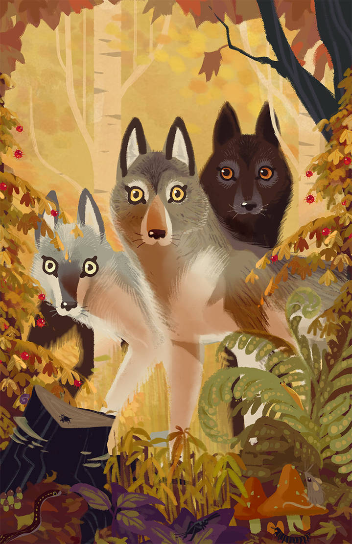 Three wolves by Bedupolker on DeviantArt