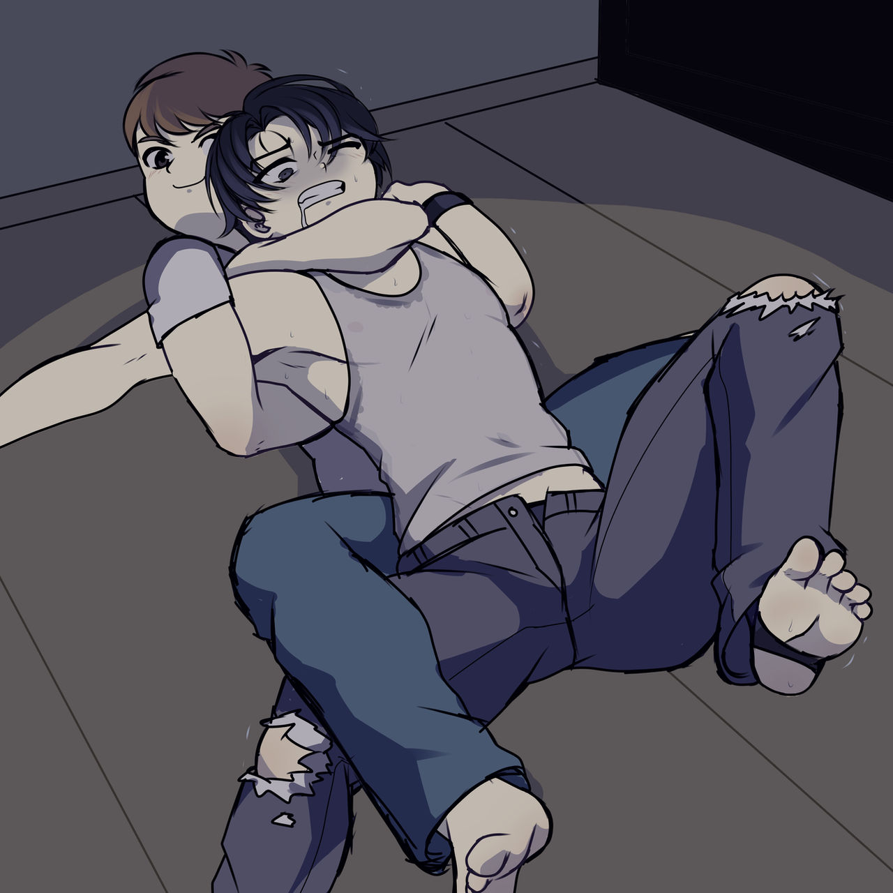 Bed Boxing Deviantart Bedroom wrestling by CutieMoan on DeviantArt